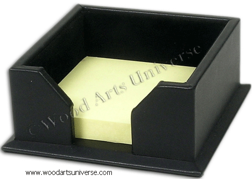 Black Leather Post-It  Note Holder  WAUCUSA10750