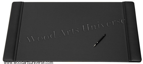 Black Leather 34x20 Desk Pad