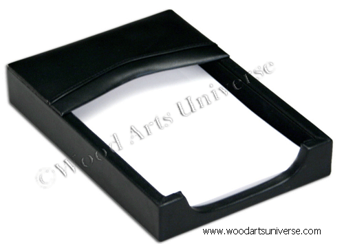 Black Leather 4 X 6 Memo Holder WAUCUSTMEMO2019