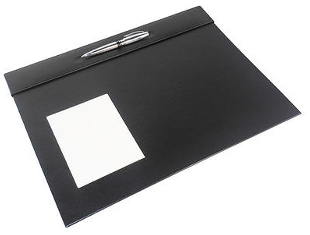 Black Leather Desk Blotter / Desk Pad, A3 Protector Writing Mat  WAUCUST500