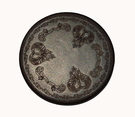 Black Leather Coasters WAURS3800