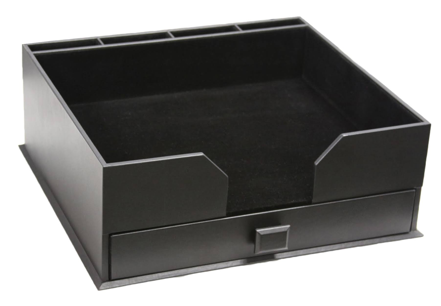 Black Leather Conference Pad Holder & Organizer WAUCUST31049B