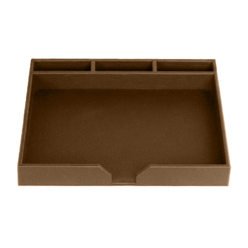 Brown Leather Conference Pad Holder  WAULBRO3210