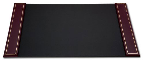 Burgundy 24kt Gold Tooled Side-Rail Desk Pad WAUCUST24GOLD