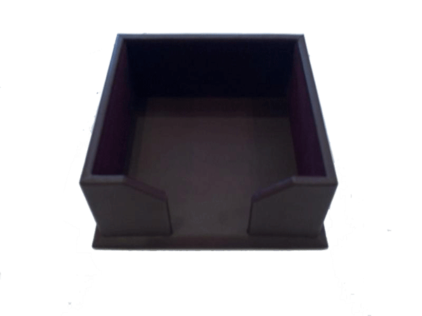 Burgundy Leather Post-It  Note Holder WAUCUSTB10750