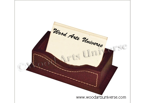 Chocolate Brown Leather Business Card Holder