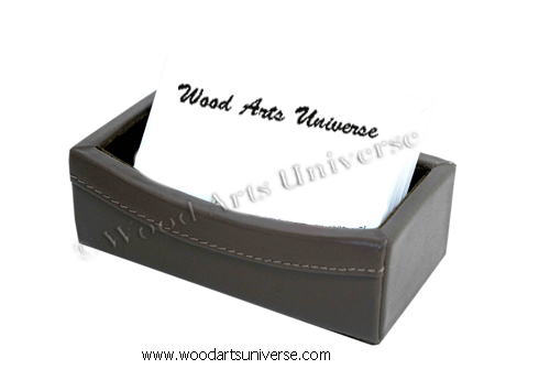 Chocolate Brown Leather Business Card Holder