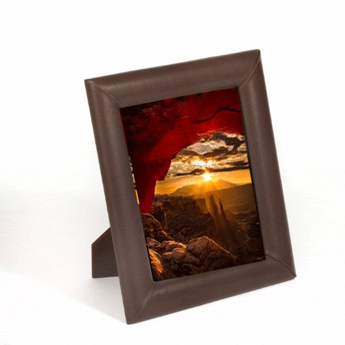 Chocolate Brown Leather 8 X 10 Photo Frame  WAUDR15CT012