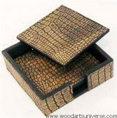 Croco Leather Coasters- WAS1020D