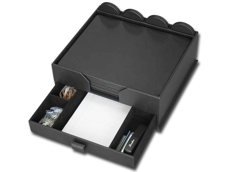 Black Leather 23 Piece Combination Set (Board Room Organizer)   WAUCUST1018C