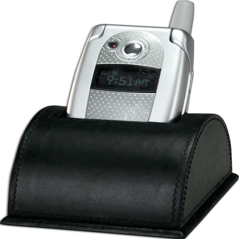 Black Leather Cell Phone Holder WAUCUST1002C