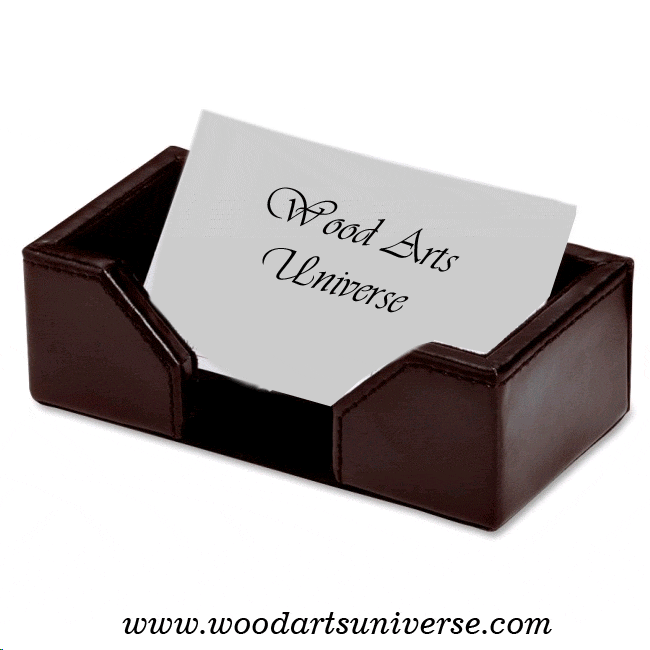 Dark Brown Leather Business Card Holder