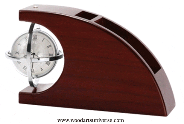 Desk Clock With Business Card Holder Waucbhb1006530 Promotional