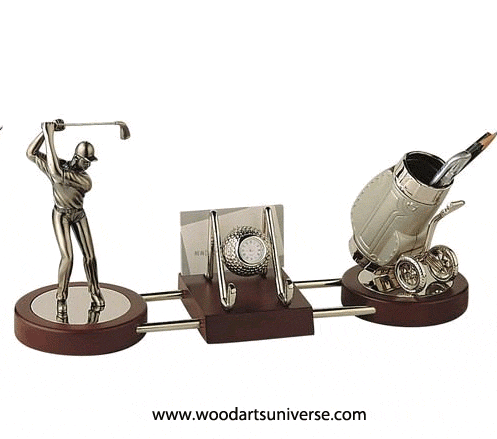 Golf Desk Organizer With Golf Bag Pen Holder WASCJLG1024