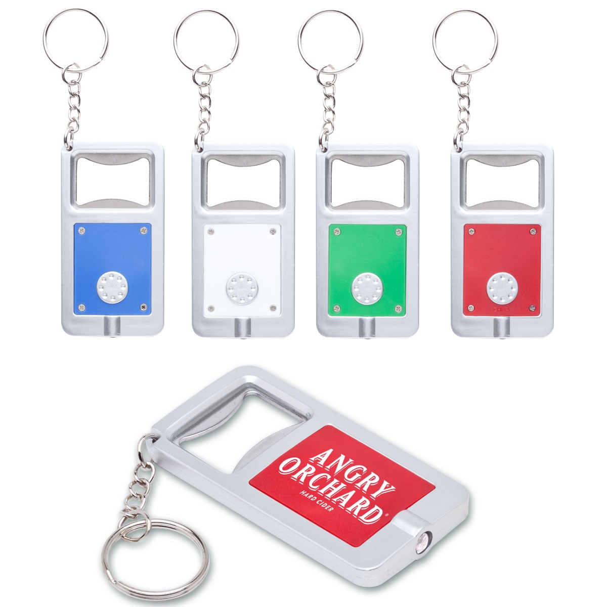 Keychain With Bottle Opener and Flashlight WAUCUSTMULTI02