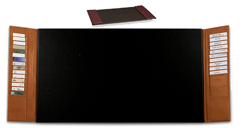 Leather Desk Pad  Organizer With Pockets  WAUCUST9690P