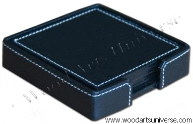 Leatherette Square Coasters  WAUS10160D