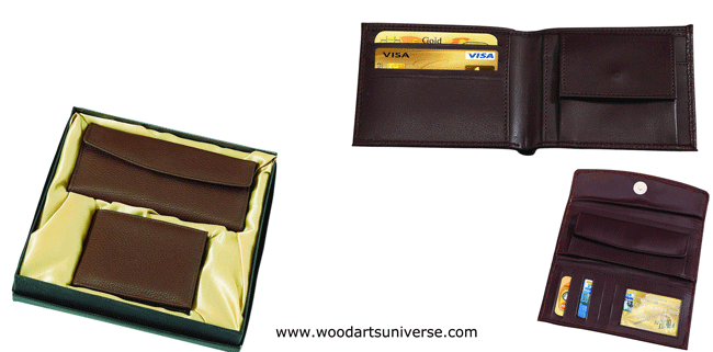 Personalized Leatherette Wallet Set WAUIS6150