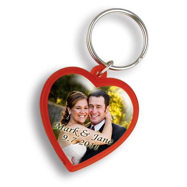 Personalized Red Heart Custom Keychain WAUCUST22WED