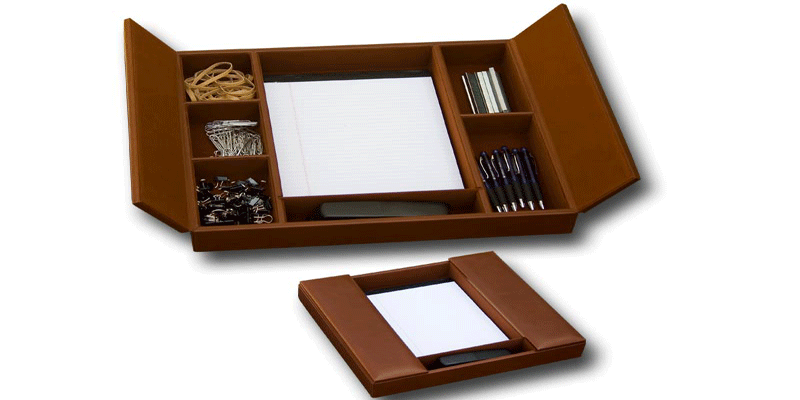 Rustic Brown Leather Conference Room Organizer  WAULSRUBA3290