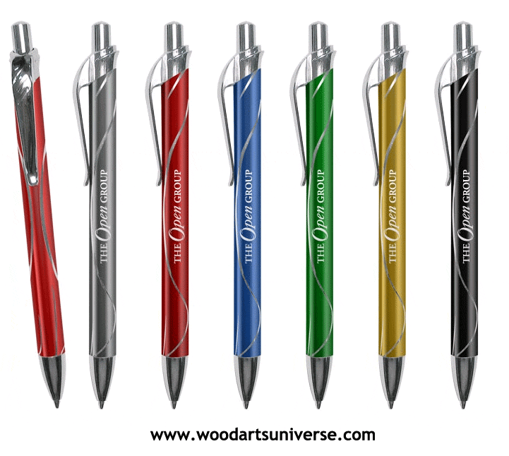 Sleek Retro Pens With Swirls WAUFPFSWIRLS