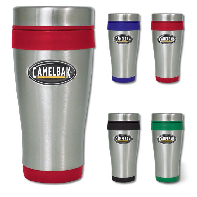 Promotional 16 oz. Stainless Steel Tumbler w/ Color Accents WAUCUST120MUG