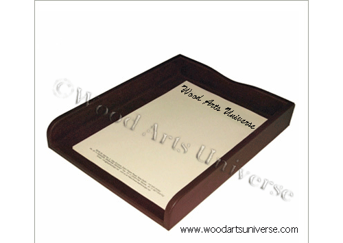 Chocolate Brown Leather Letter Tray