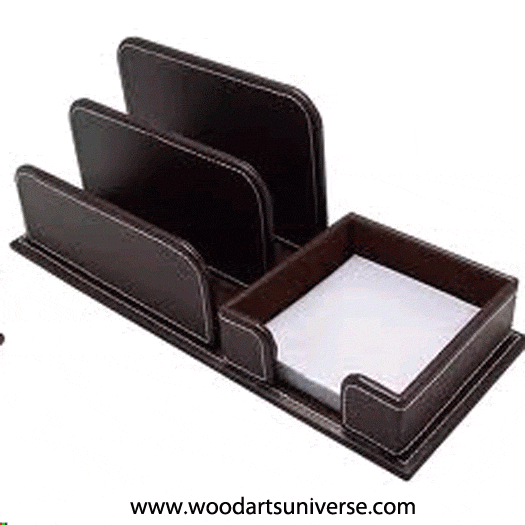 Leather Post-It Note Letter Holder WAULERSA01